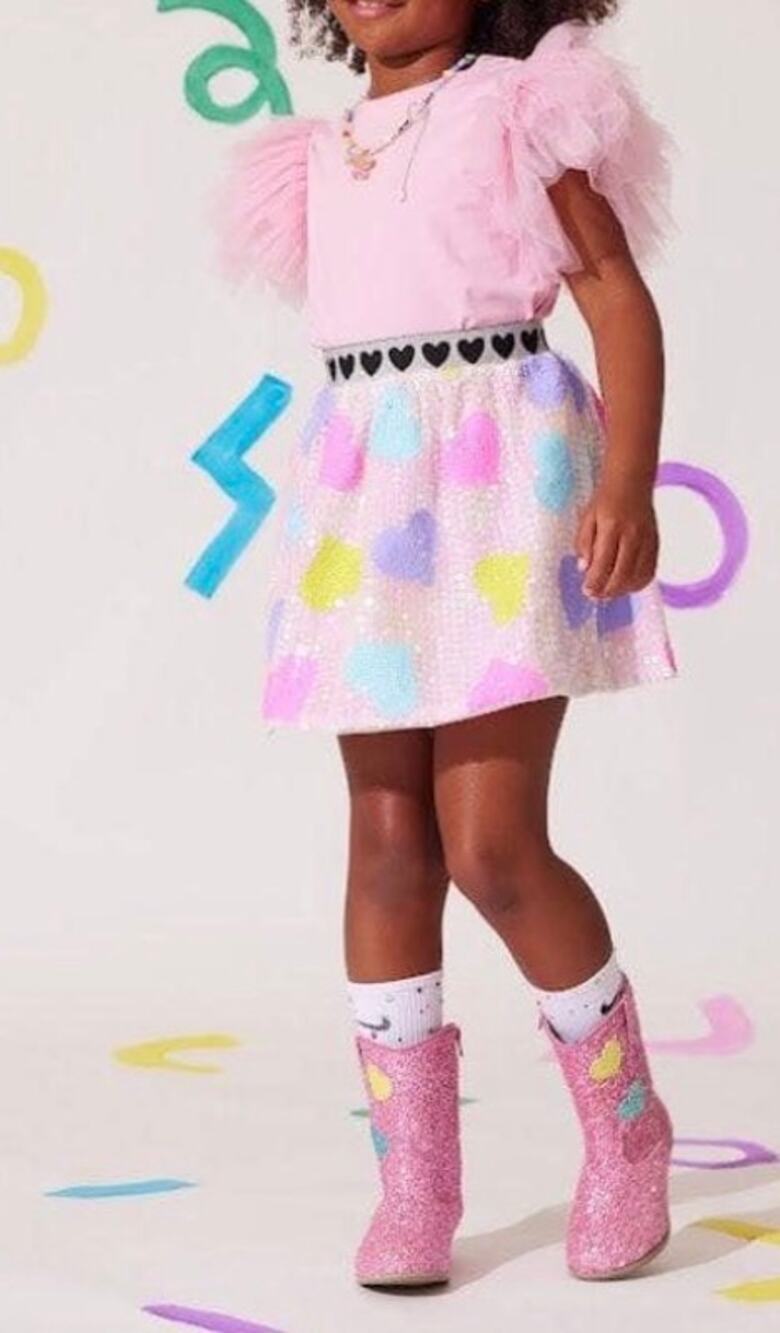 Lola + The Boys Candy Hearts Sequin Skirt Girl’s Sz. 6